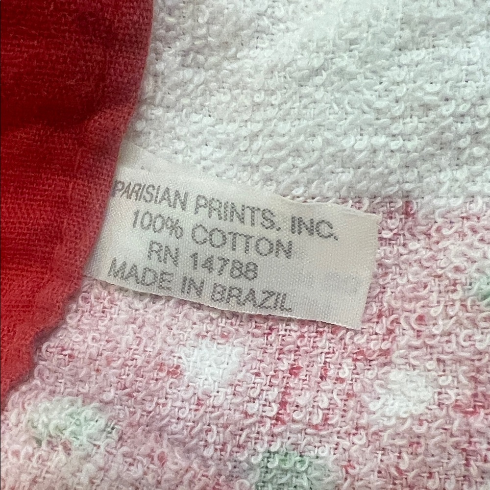Parisian Prints Festive Red Teddy Bear Apron 100% Cotton - Picture 5 of 11
